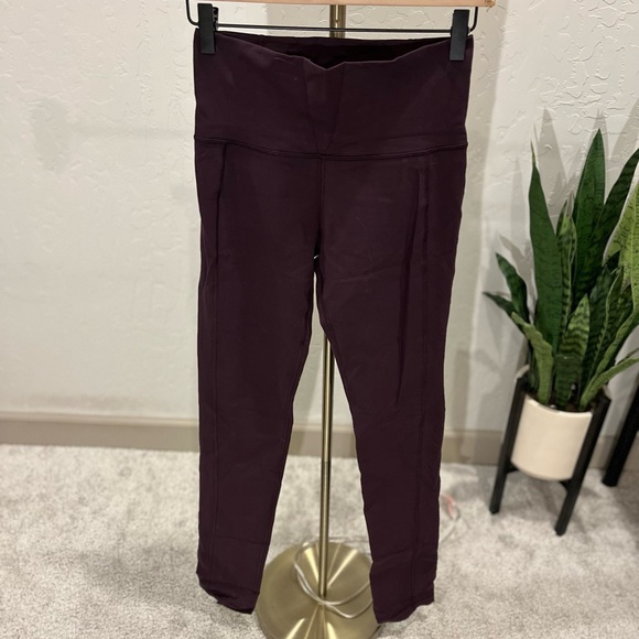 Lululemon Skinny Groove Pant | Size 4 | High Waisted | Plum/Purple | Barely Worn - Picture 2 of 4